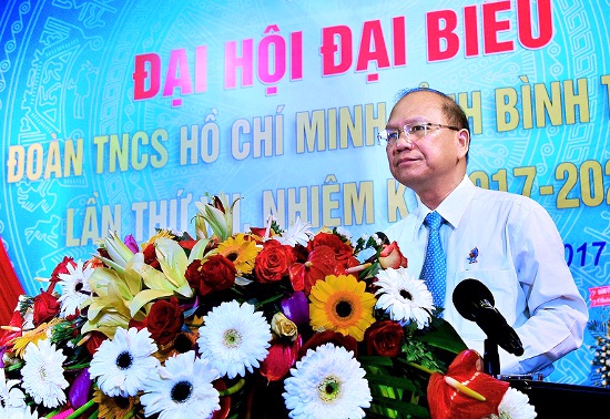 Đc Nguyễn Mạnh Hùng - Bí thư Tỉnh ủy, Chủ tịch HĐND tỉnh phát biểu chỉ đạo Đại hội